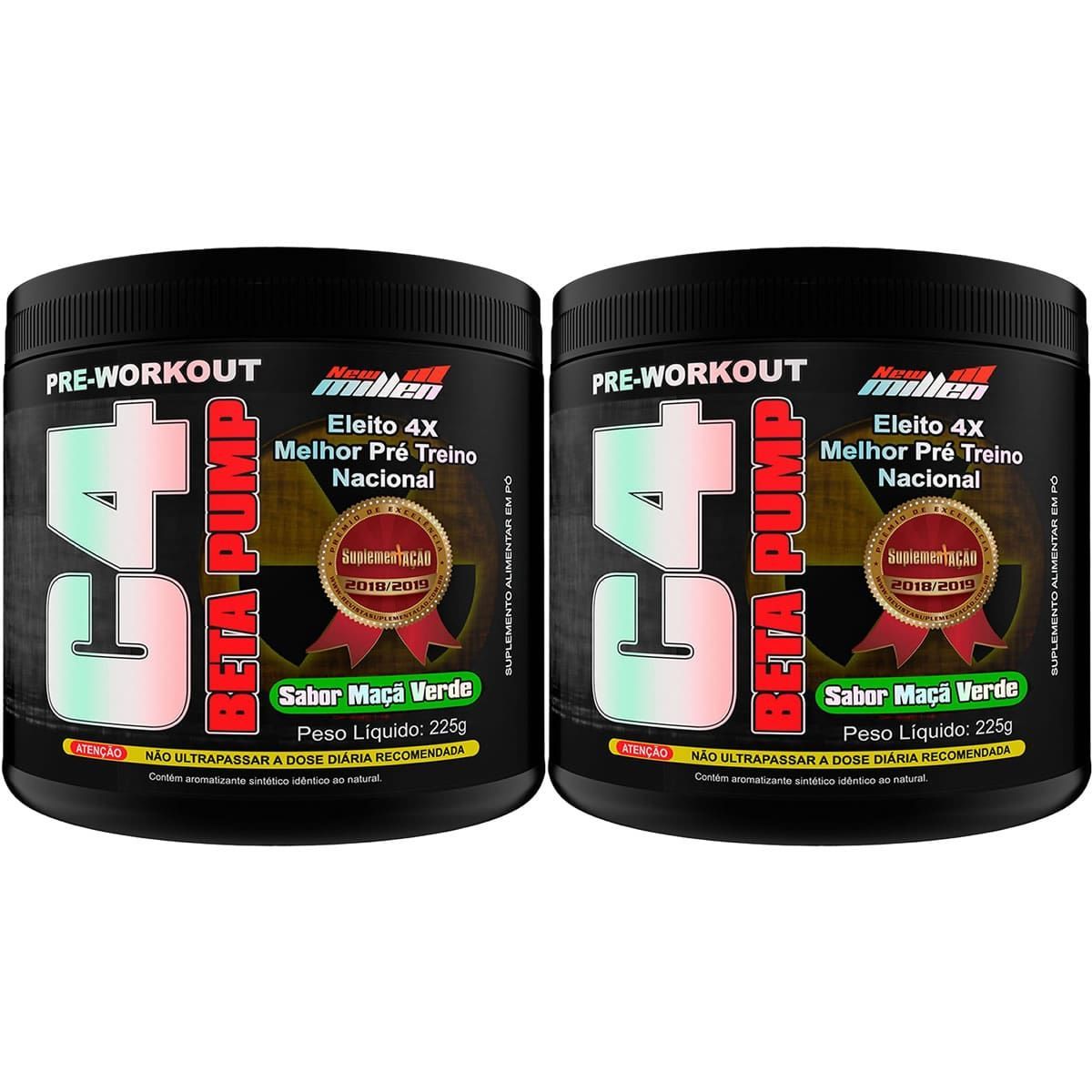 Kit 2X C4 Beta Pump Extreme Pre-Workout - 225g Ma�� Verde - New Millen