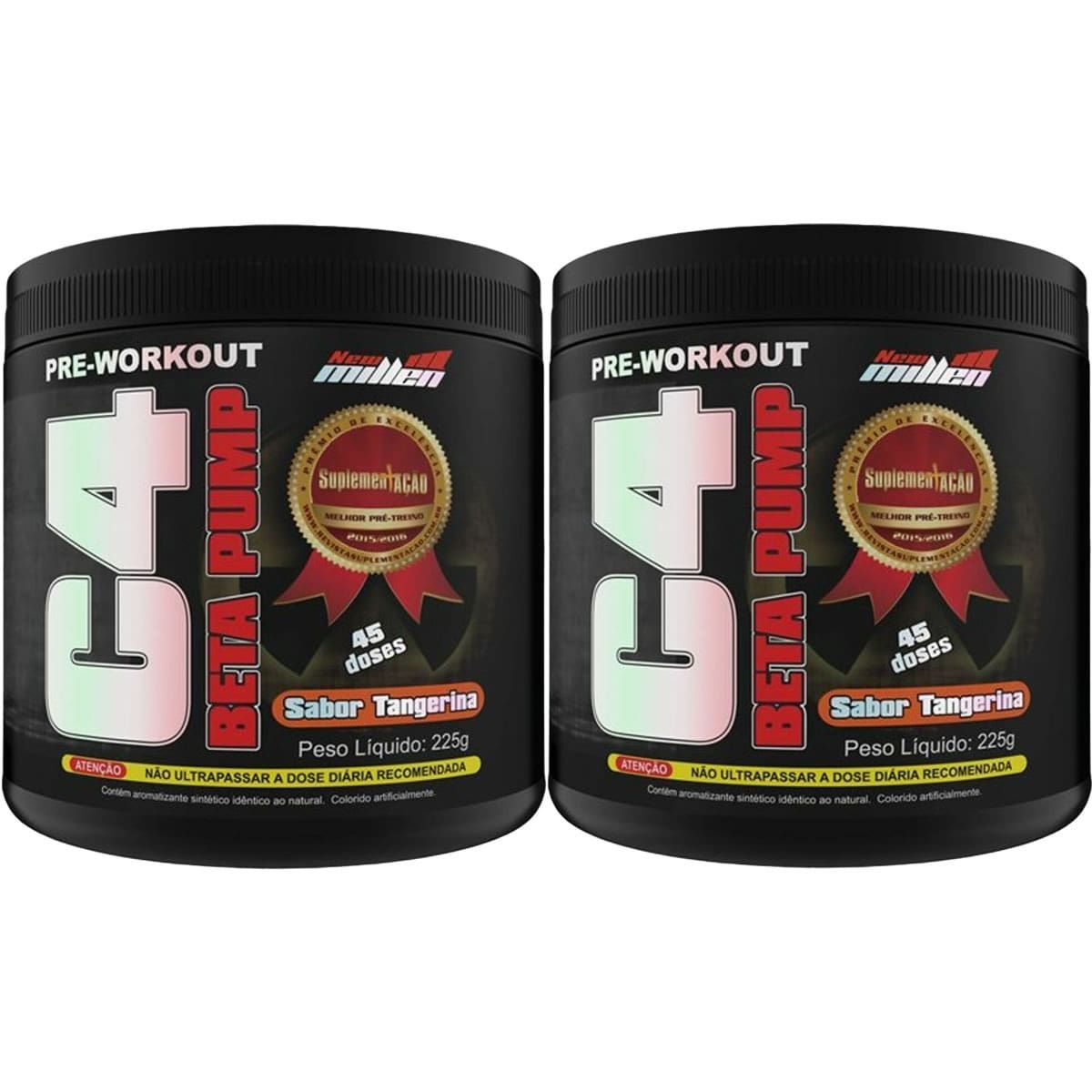 Kit 2X C4 Beta Pump Extreme Pre-Workout - 225g Tangerina - New Millen