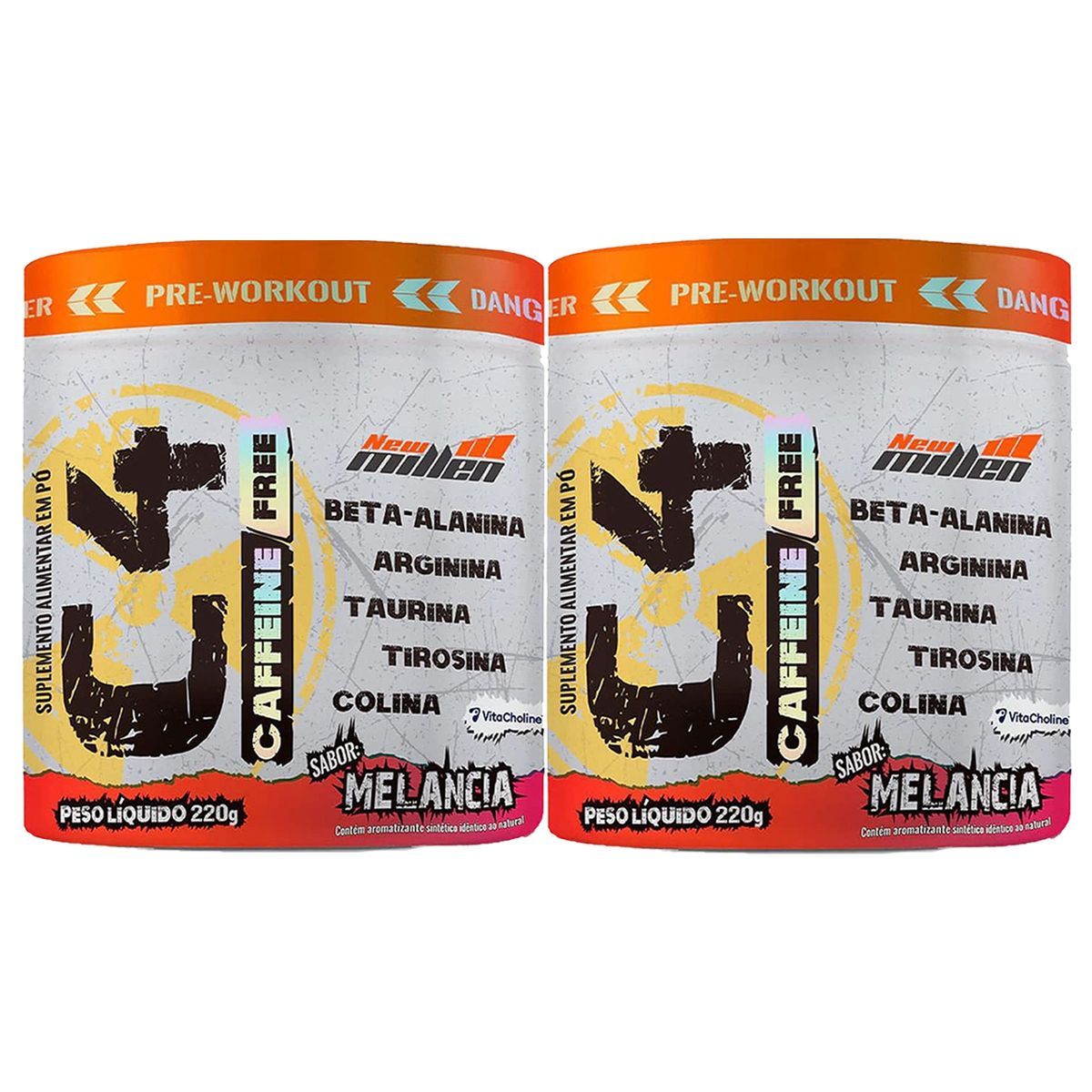 Kit 2X C4 Caffeine Free com Colina - 220g Melancia - New Millen