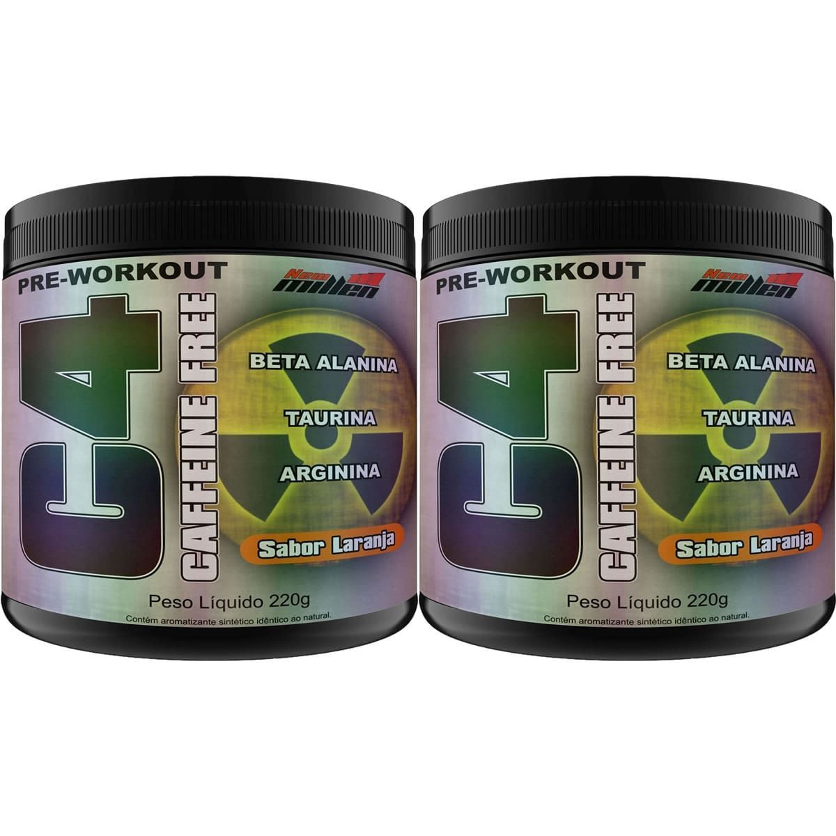 Kit 2X C4 Caffeine Free Pre-Workout - 220g Laranja - New Millen