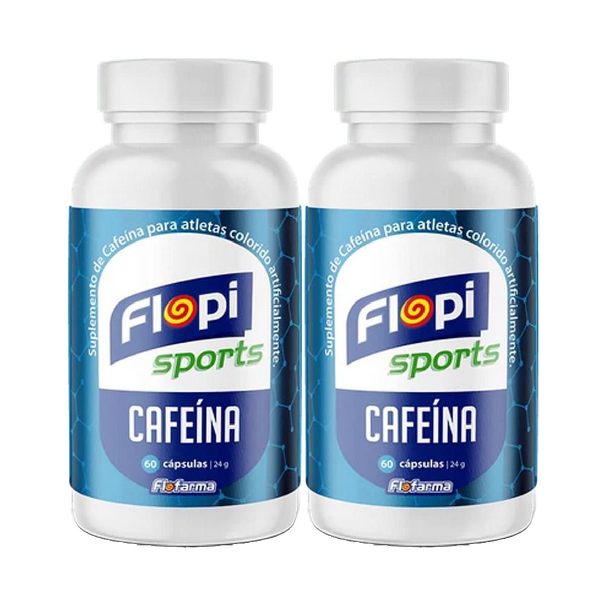 Kit 2X Cafe�na - 60 C�psulas - Flopi Sports