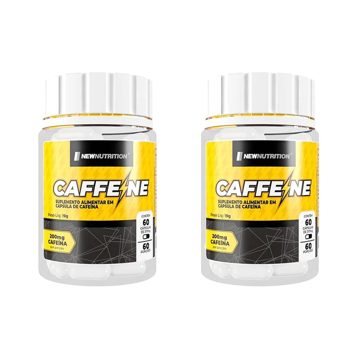 Kit 2X Caffeine 200mg - 60 C�psulas - NewNutrition