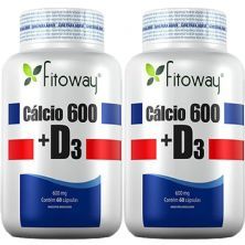 Kit 2X Calcio 600 + D3 - 60 C�psulas - Fitoway