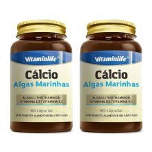 Kit 2X C�lcio Algas Marinhas - 60 C�psulas - VitaminLife