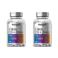 Kit 2X C�lcio, D3 + Zinco - 60 C�psulas - Katigu�