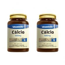 Kit 2X C�lcio + Vitamina D3 - 60 C�psulas - VitaminLife