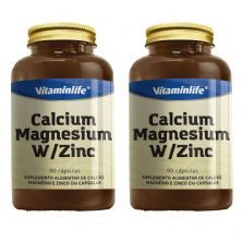 Kit 2X Calcium, Magnesium W/Zinc - 90 c�psulas - Vitaminlife