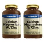 Kit 2X Calcium, Magnesium W/Zinc - 90 c�psulas - Vitaminlife