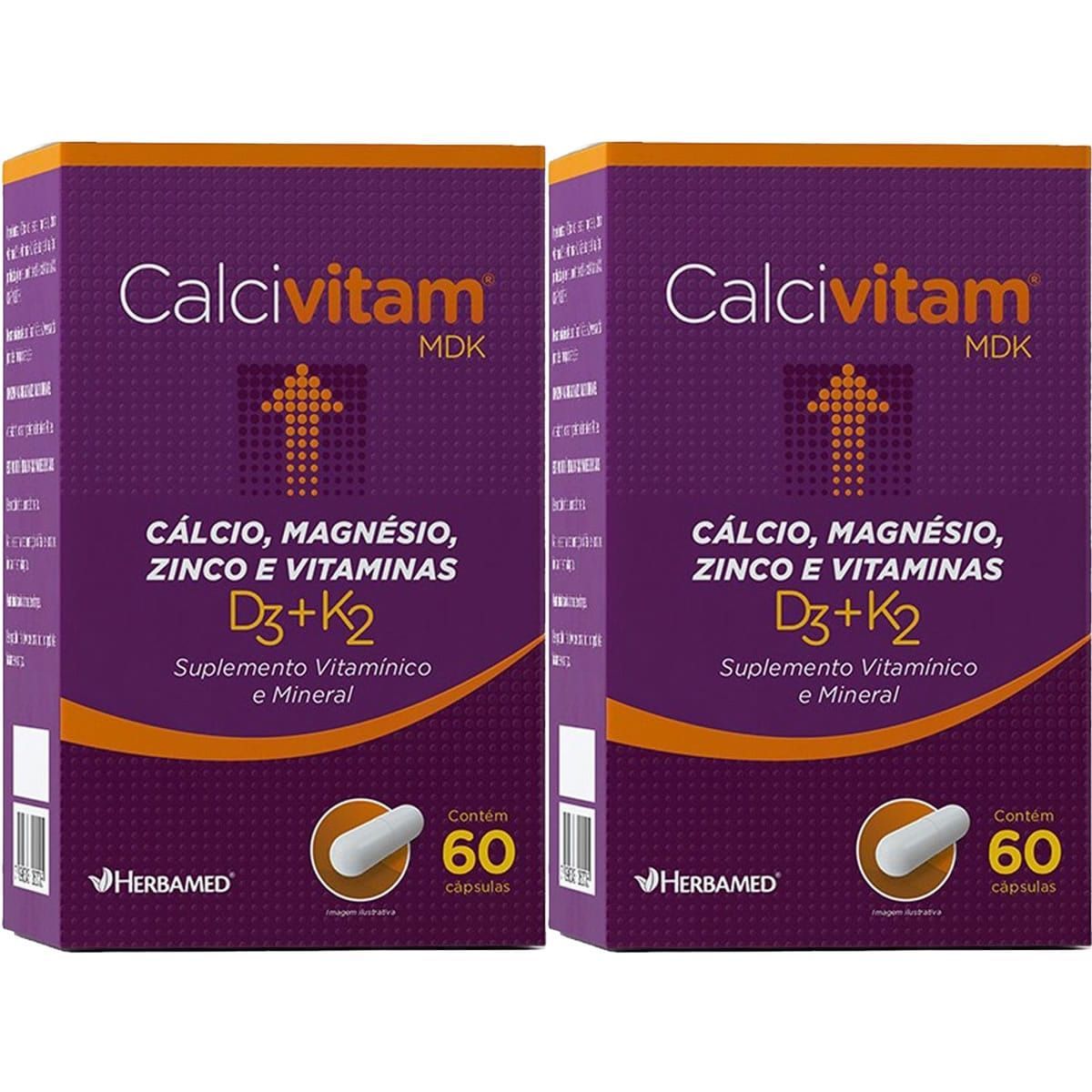 Kit 2X Calcivitam 600mg 60 C�psulas - Herbamed