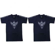Kit 2X Camiseta 100% Algod�o Darkness - Tamanho G Preta - IntegralM�dica