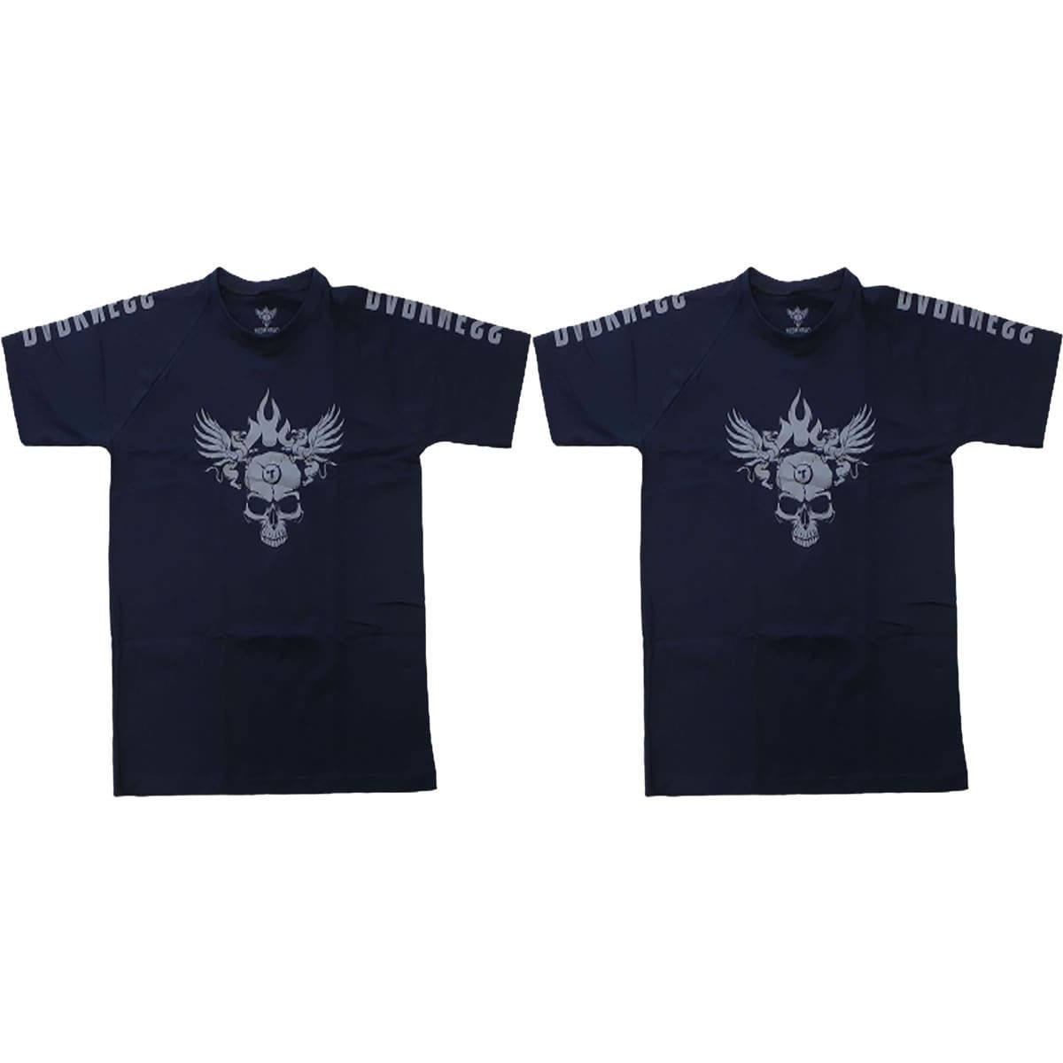 Kit 2X Camiseta 100% Algod�o Darkness - Tamanho GG Preta - IntegralM�dica