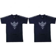 Kit 2X Camiseta 100% Algod�o Darkness - Tamanho GG Preta - IntegralM�dica