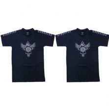 Kit 2X Camiseta 100% Algod�o Darkness - Tamanho M Preta - IntegralM�dica