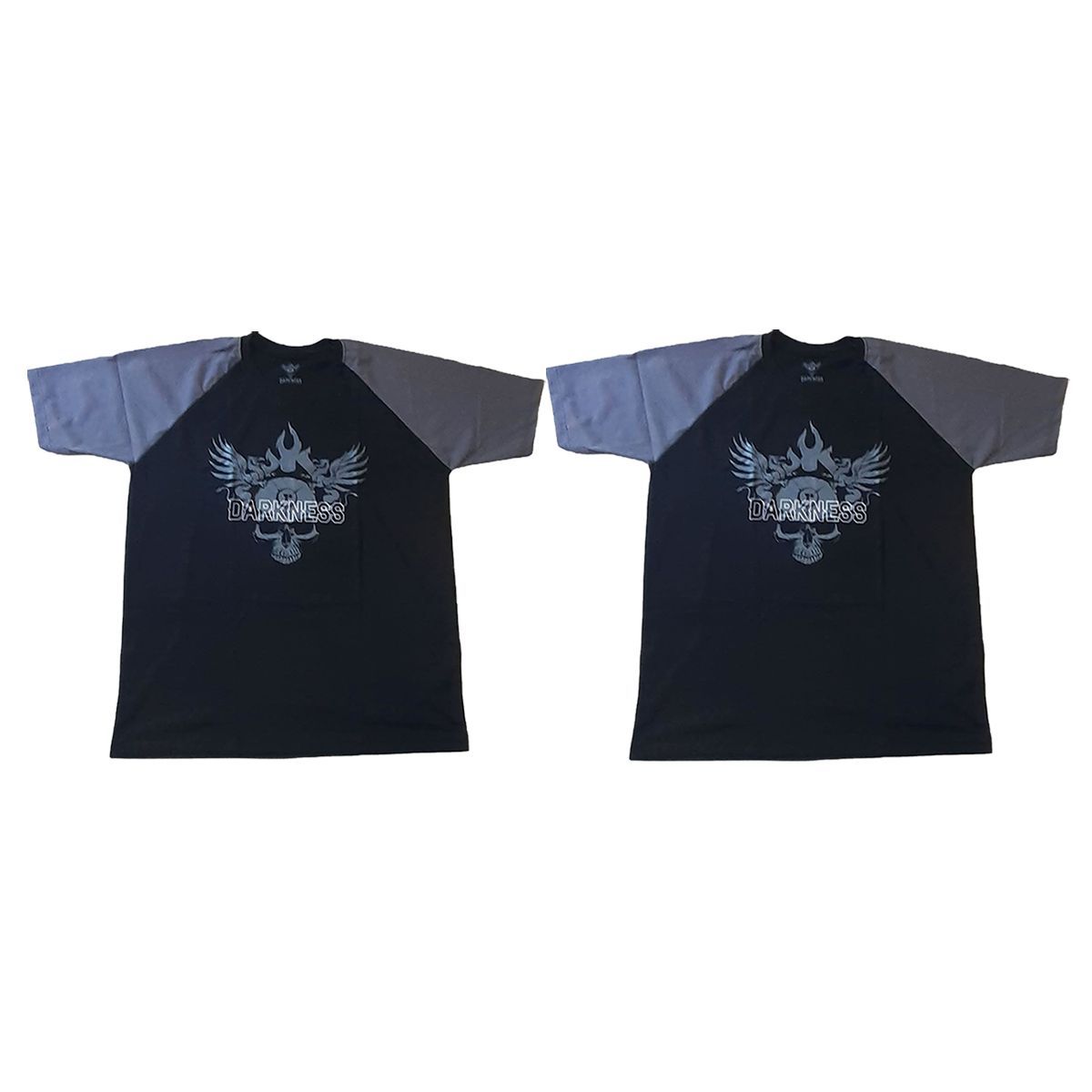 Kit 2X Camiseta 100% Algod�o Iron Darkness - Tamanho G Preta/Cinza - IntegralM�dica