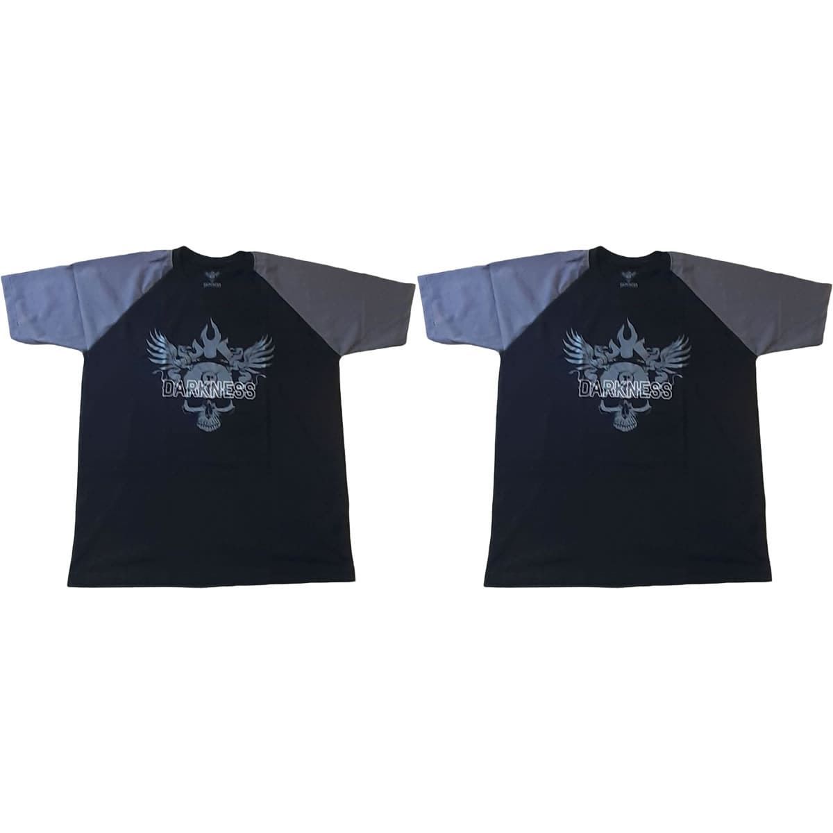 Kit 2X Camiseta 100% Algod�o Iron Darkness - Tamanho M Preta/Cinza - IntegralM�dica