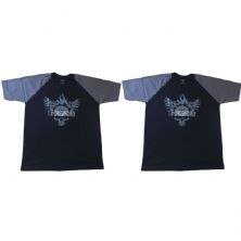 Kit 2X Camiseta 100% Algod�o Iron Darkness - Tamanho M Preta/Cinza - IntegralM�dica