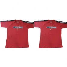 Kit 2X Camiseta Algod�o Integral Team - Tamanho M Vermelha/Preta - IntegralM�dica
