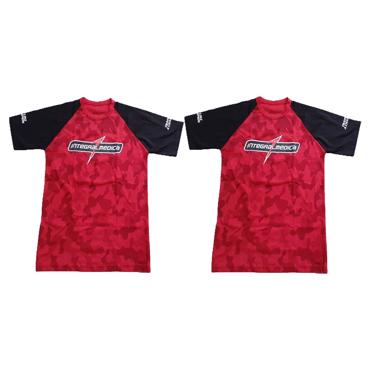 Kit 2X Camiseta Algod�o - Tamanho M Vermelha/Preta - IntegralM�dica