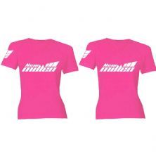 Kit 2X Camiseta Baby Look Feminina - Tamanho G Rosa - New Millen