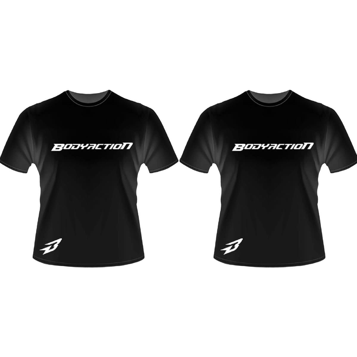 Kit 2X Camiseta bodyaction Preta (M)