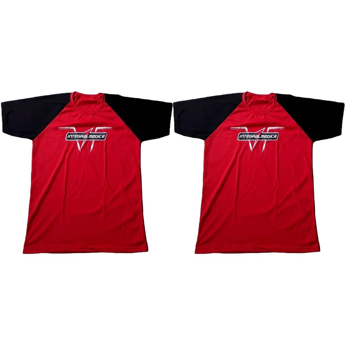 Kit 2X Camiseta Champion - Tamanho G Vermelha/Preto - IntegralM�dica
