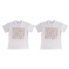 Kit 2X Camiseta de  Algod�o Feminina - Tamanho M Branca - Nutrify