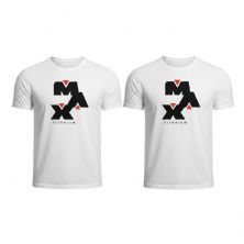 Kit 2X Camiseta Dry-Fit Max - Tamanho P Branca - Max Titanium