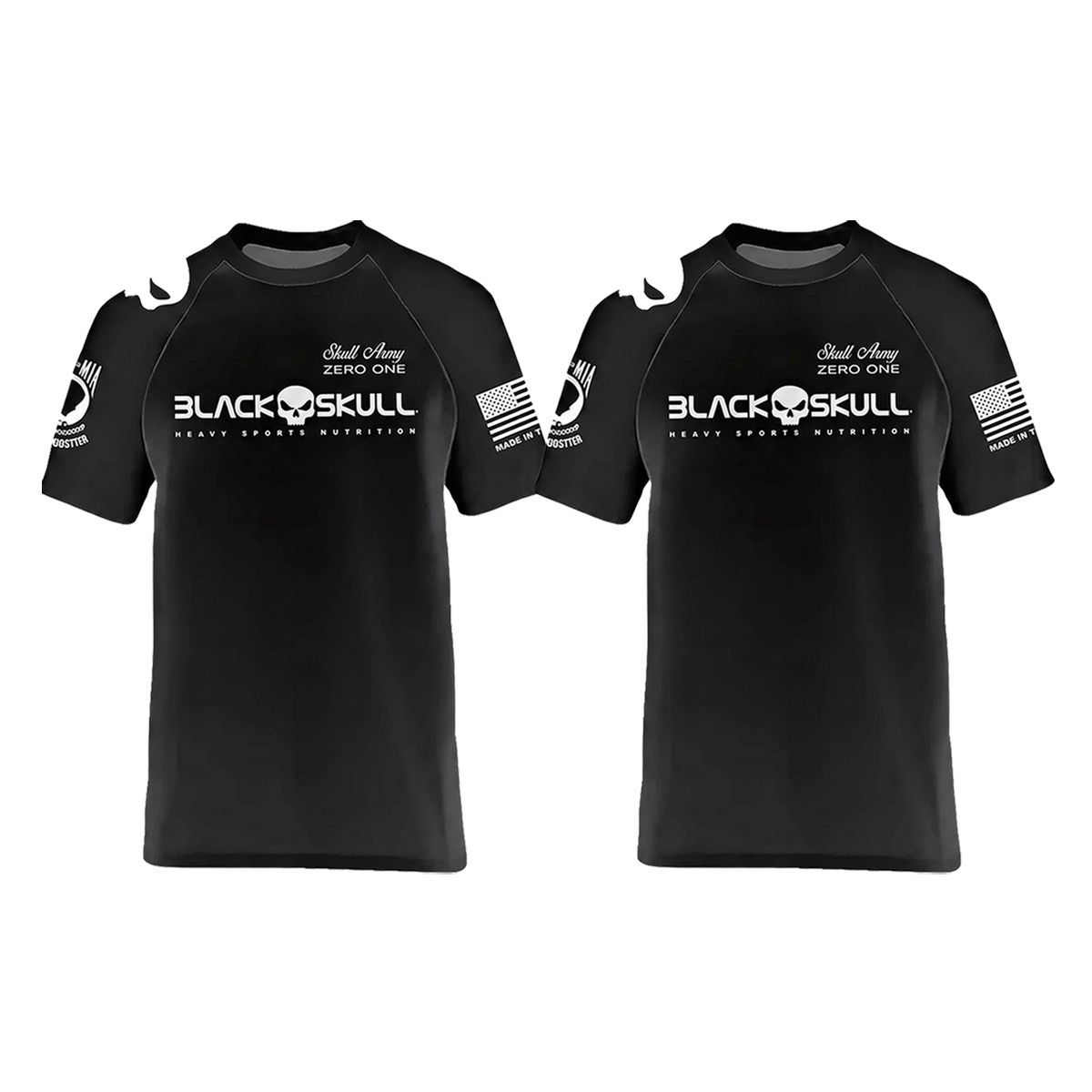 Kit 2X Camiseta Dry Fit Soldado Bope - Tamanho G Preto - Black Skull