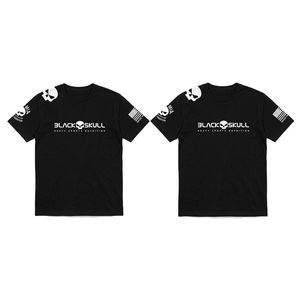 Kit 2X Camiseta Dry Fit - Tamanho GG Preto - Black Skull