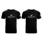Kit 2X Camiseta Dry Fit - Tamanho M Preta - Bodyaction