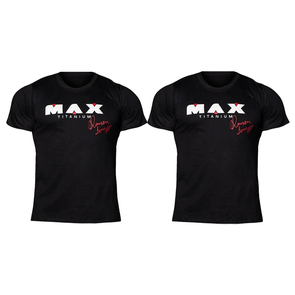 Kit 2X Camiseta Edi��o Limitada Ramon Dino - Tamanho G Preta - Max Titanium