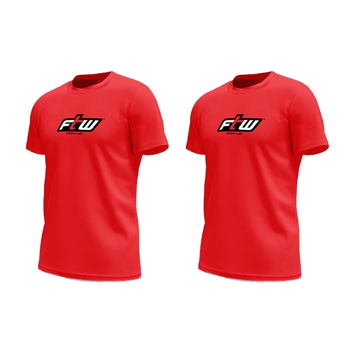 Kit 2X Camiseta Ftw Poliester - Vermelha Tamanho M - FTW