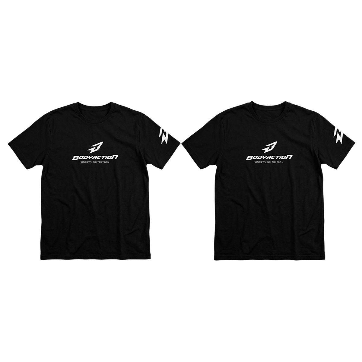 Kit 2X Camiseta - Preta Tamanho GG - Body Action