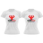 Kit 2X Camiseta Raglan Super Dry 100% Poliester  - Baby Look  Branca Tamanho G  - OtimaNutri