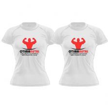 Kit 2X Camiseta Raglan Super Dry 100% Poliester  - Baby Look  Branca Tamanho M  - OtimaNutri