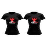 Kit 2X Camiseta Raglan Super Dry 100% Poliester  - Baby Look Preta Tam. G  - OtimaNutri