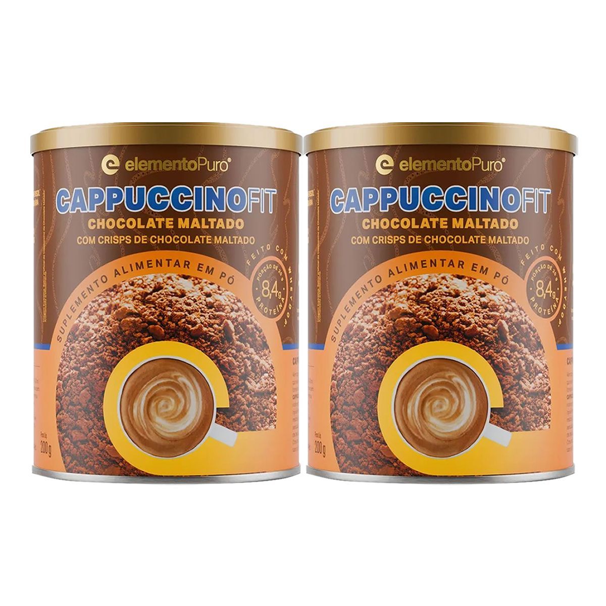Kit 2X CappuccinoFit - 200g Chocolate Maltado - ElementoPuro