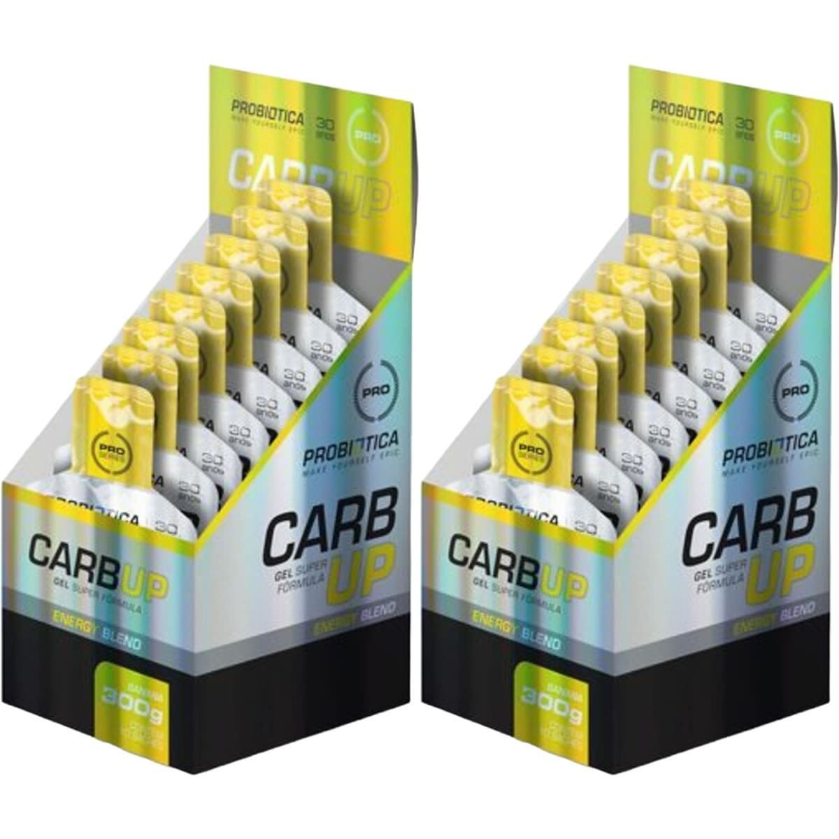 Kit 2X Carb UP Gel Super F�rmula - 10 Sach�s 30g Banana- Probi�tica