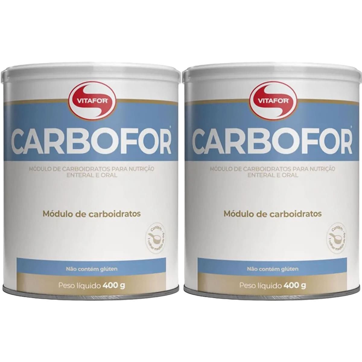 Kit 2X Carbofor - 400g  Sem Sabor - Vitafor