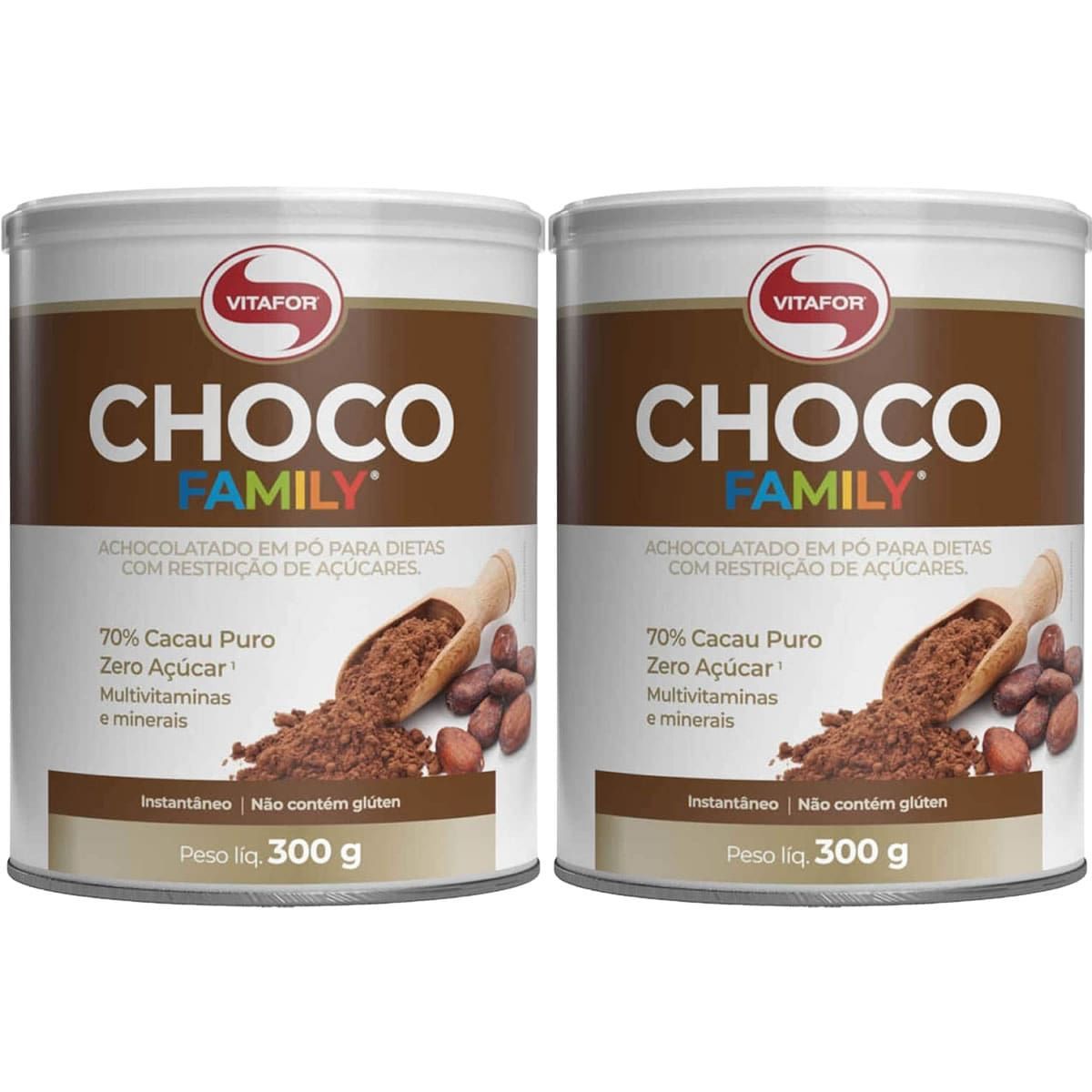 Kit 2X Choco Family - 300g 70% Cacau - Vitafor