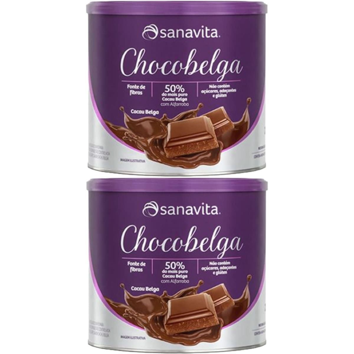 Kit 2X Chocobelga - 200g - Cacau Belga - Sanavita