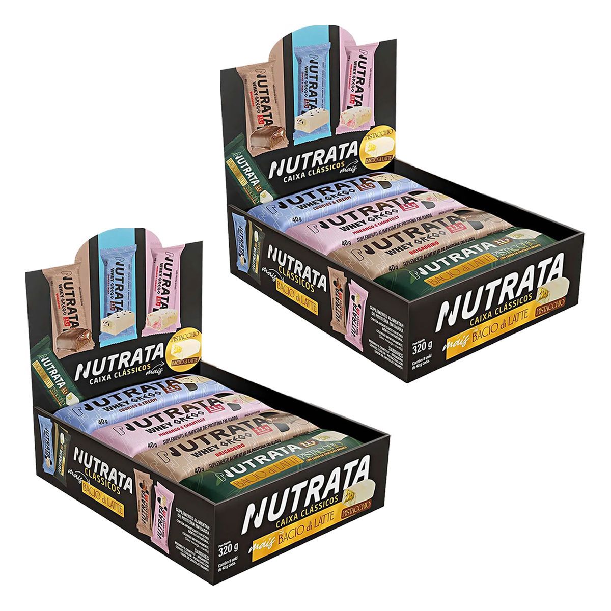 Kit 2X Cl�ssicos Bacio di Latte - 8 Unidades 40g Sabores Variados - Nutrata
