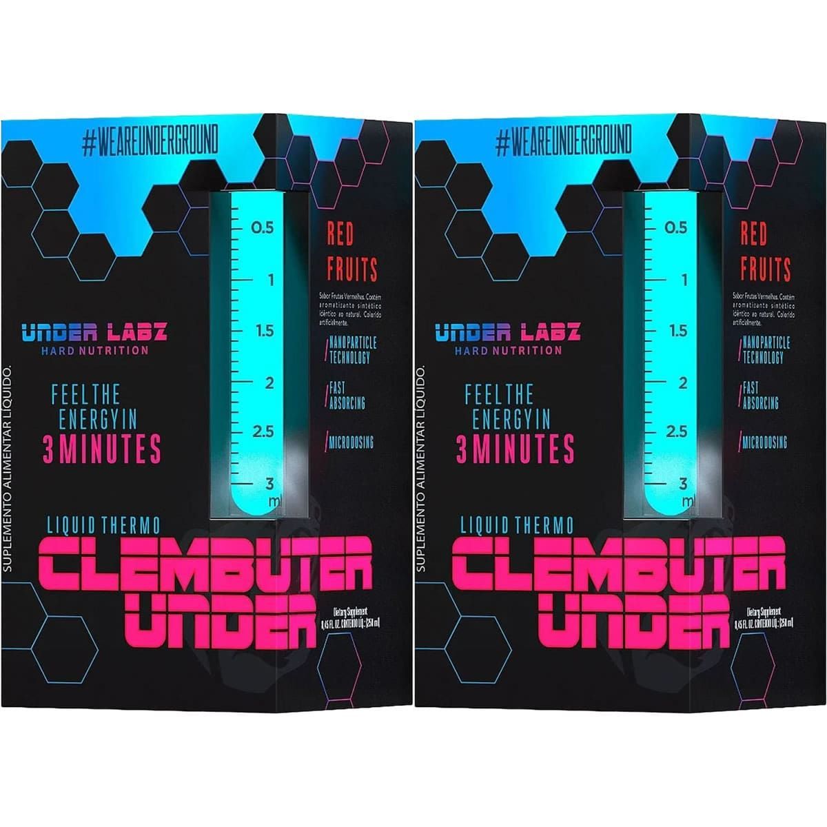 Kit 2X Clembuter Under Liquid Thermo - 250ml Red Fruits - Under Labz