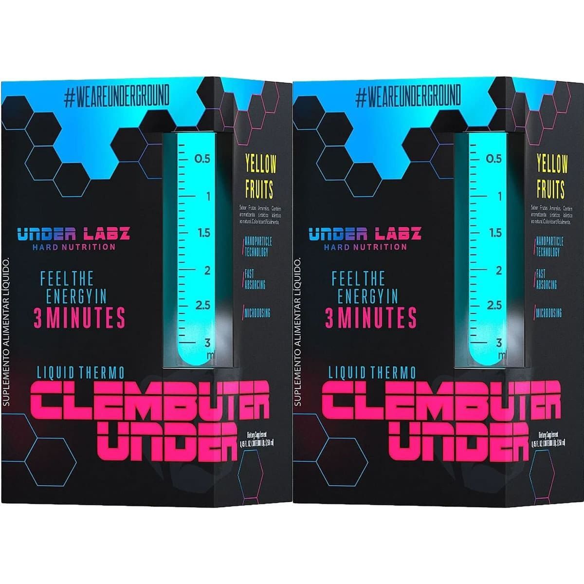 Kit 2X Clembuter Under Liquid Thermo - 250ml Yellow Fruits - Under Labz