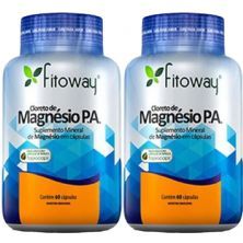 Kit 2X Cloreto de Magn�sio P.A - 60 C�psulas - Fitoway