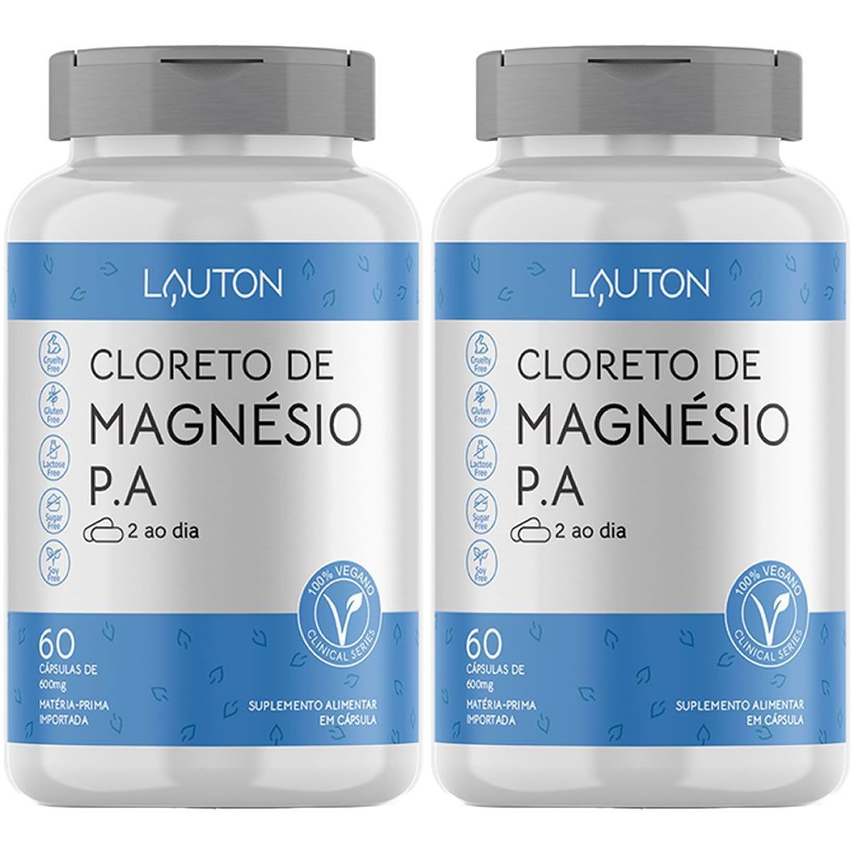 Kit 2X Cloreto de Magn�sio P.A - 60 C�psulas - Lauton Nutrition