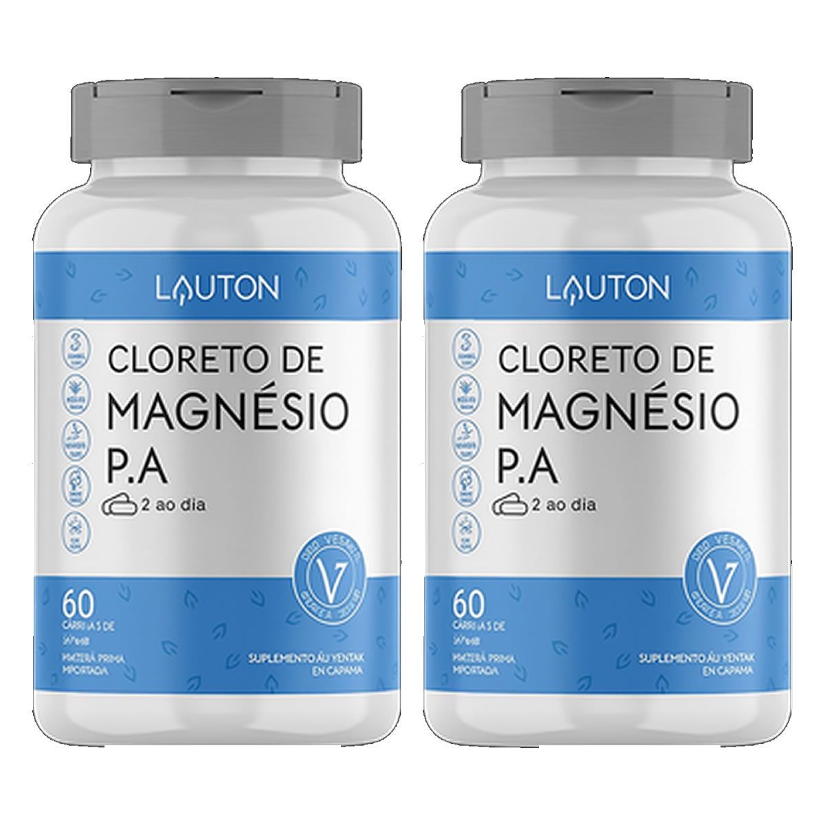 Kit 2X Cloreto de Magn�sio P.A - 60 C�psulas - Lauton Nutrition
