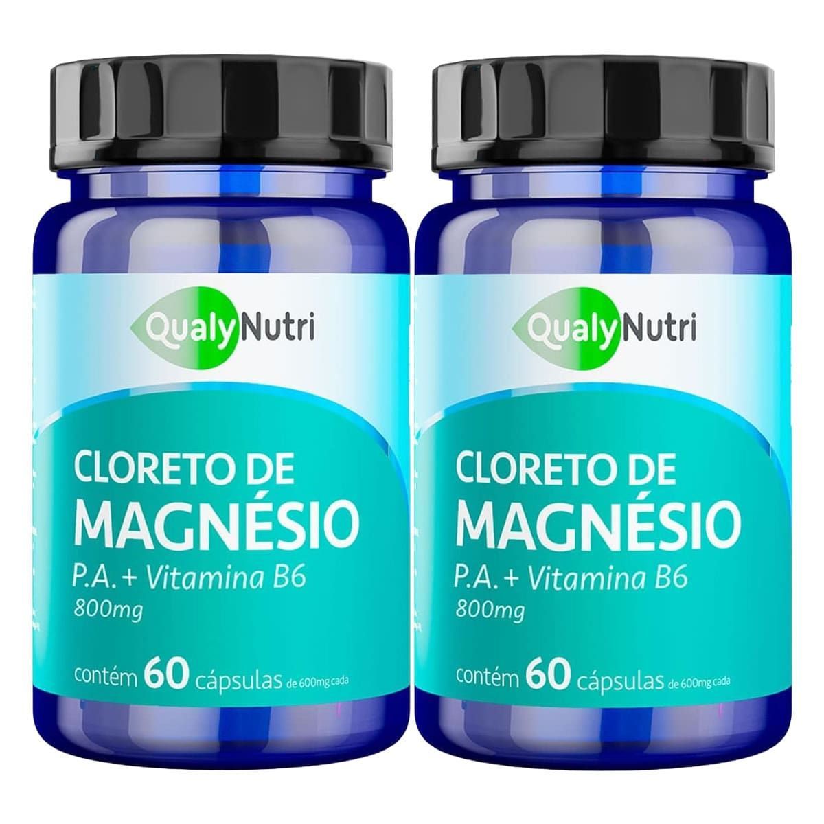 Kit 2X Cloreto de Magn�sio P.A. + Viatmina B6 - 60 C�psulas - QualyNutri