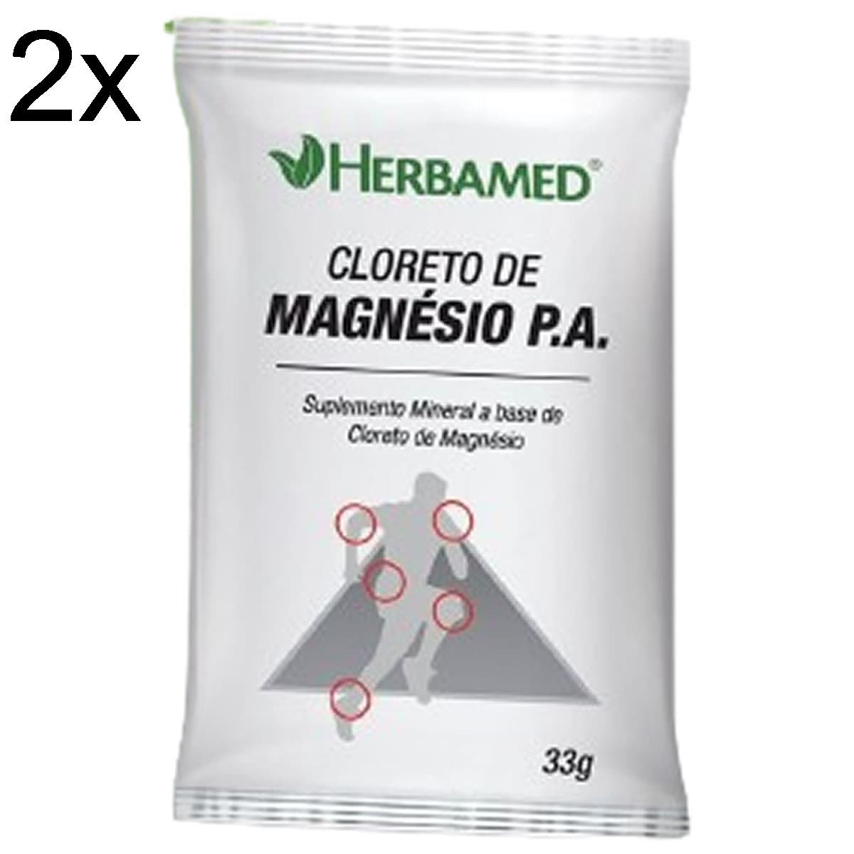 Kit 2X Cloreto de Magnesio PA - 1 Sach� 33g - Herbamed
