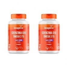 Kit 2X Coenzima Q10 100mg + �mega 3 Vitamina E - 60 C�psulas - Bigens